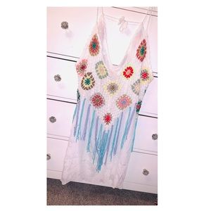 Boho Crochet Cover Up Dress